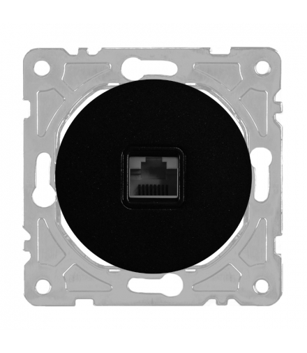 Gniazdo komputerowe RJ45, czarne, Soul SEU1017B