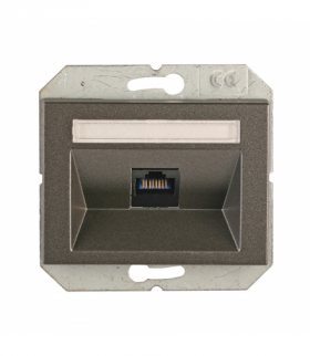 Gniazdo komputerowe, grafitowe, XP500, Vilma KLRJ45-15E2-02GR