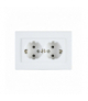 Gniazdo Schuko, podwójne, białe, XP500, Vilma RP16-021-12B