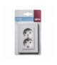 Gniazdo Schuko, podwójne, białe, XP500, Vilma RP16-021-12B