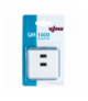 Gniazdo USB podwójne, białe, QUADRUM, Vilma QR1028W