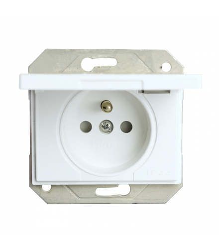 Gniazdo z uziemieniem, IP44, białe, XP500, Vilma RP16-03-10-22B