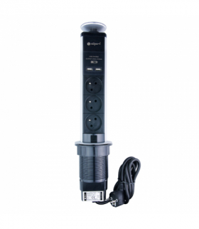 Listwa podblatowa 3 gniazda, 2xUSB, 1,4 m PF1203U
