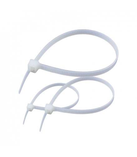 Opaski zaciskowe, 100 / 150 / 200 mm, 60 szt., białe OP001W