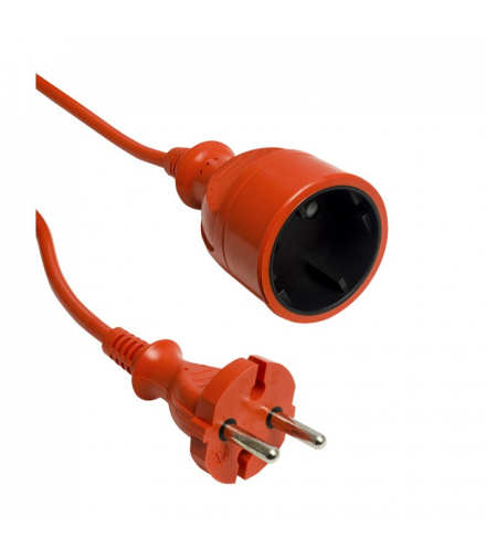 Przedłużacz ogrodowy, 1 gniazdo, pomarańczowy, 20 m PS20PL2