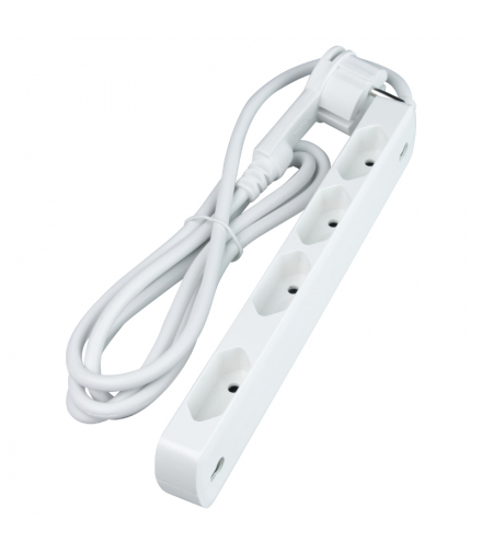 Przedłużacz slim, 4 gniazda, biały, 1,8 m PPS01