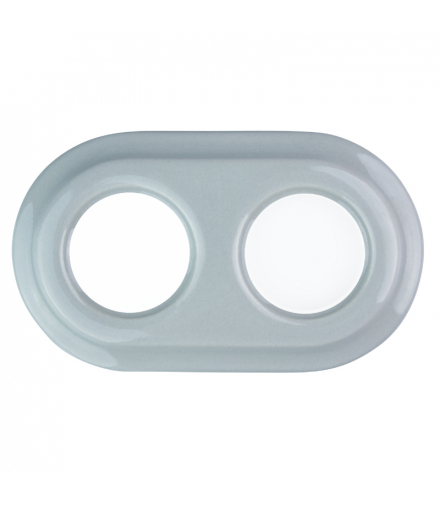 Ramka podwójna ceramiczna, VINTAGE, szara VIN5203