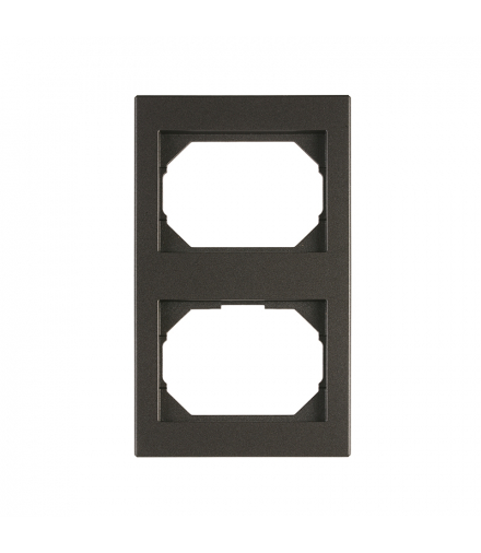 Ramka podwójna pionowa, plastikowa, grafitowa, XP500, Vilma RV02GR