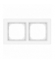 Ramka podwójna, plastikowa, biała, QUADRUM, Vilma QR1002W