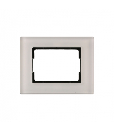 Ramka pojedyncza, szklana, biała, XP500, Vilma R01G