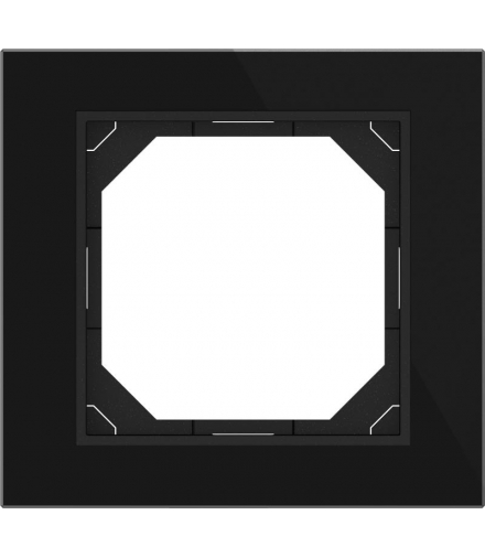 Ramka pojedyncza, szklana, czarna, QUADRUM, Vilma QR1001GB