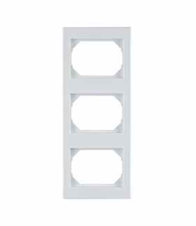 Ramka potrójna pionowa, plastikowa, biała, XP500, Vilma RV03B