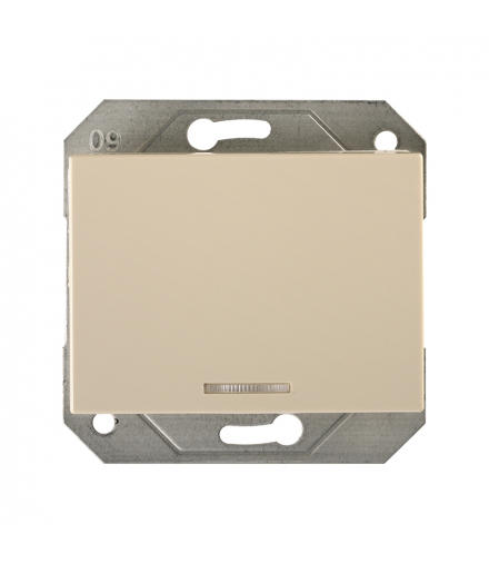 Włącznik krzyżowy, z podświetleniem, bężowy, XP500, Vilma P710-010-12BE