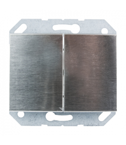 Włącznik podwójny stal, XP500, Vilma P510-020-02STEEL