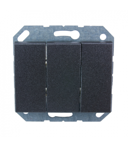 Włącznik potrójny, grafitowy, XP500, Vilma P510-030-02GR