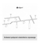 Lampa wisząca szynowa, 12 W, 960 lm, 4000 K, 60 cm, czarna, X-LINE STP-12W-60B