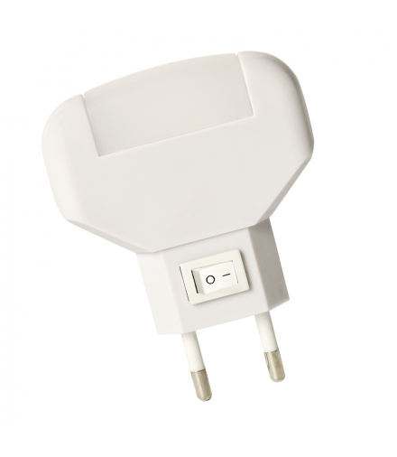 Lampka nocna LED z wyłącznikiem, światło niebieskie QM001B