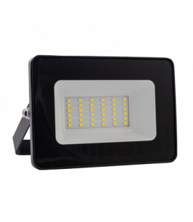 Naświetlacz LED, 30 W, 2700 lm, 6500 K, IP65, czarny IESCH 020