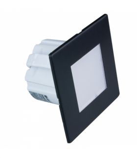 Oprawa LED schodowa, kwadratowa, czarny mat YCB177B