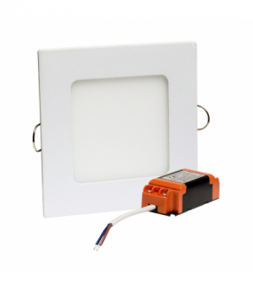 Plafon podtynkowy, IP20, 6 W, 360 lm, 3000 K, kwadratowy, biały PL3-S-6W