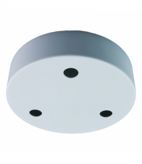 Podsufitka metalowa potrójna okrągła, biała LH0708