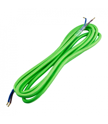 Przewód elektryczny w oplocie, limonkowy, 1,8 m DIC0818