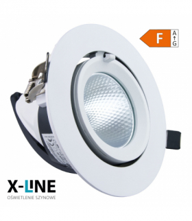 Reflektor LED punktowy regulowany, podtynkowy, 20 W, 1600 lm, 4000 K, biały, X-LINE STL-XB-20W