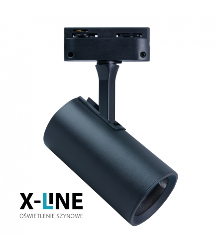 Reflektor szynowy GU10, czarny, X-LINE STR-GU10-B