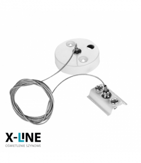 Zestaw linkowy do montażu szyny, biały, X-LINE STPW