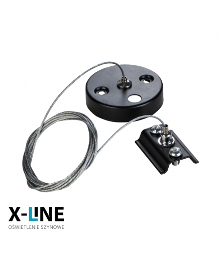 Zestaw linkowy do montażu szyny, czarny, X-LINE STPB