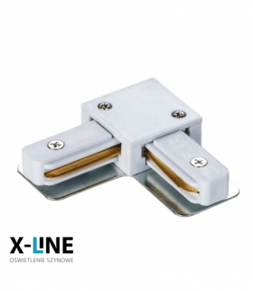 Złączka typu "L" do szyny, biała, X-LINE STLW
