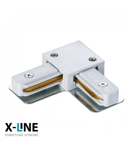 Złączka typu "L" do szyny, biała, X-LINE STLW