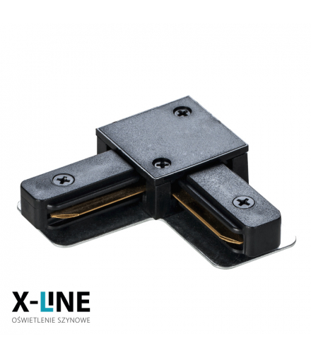 Złączka typu "L" do szyny, czarna, X-LINE STLB