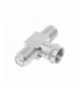 Adapter wtyk F - 2 x gniazdo F BMJ21