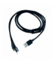Przewód USB 2.0, 2 w 1, USB A / USB C + microUSB, czarny, 1 m EN109N