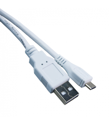 Przewód USB A - micro USB, beżowy, 1,8 m BLUSB5