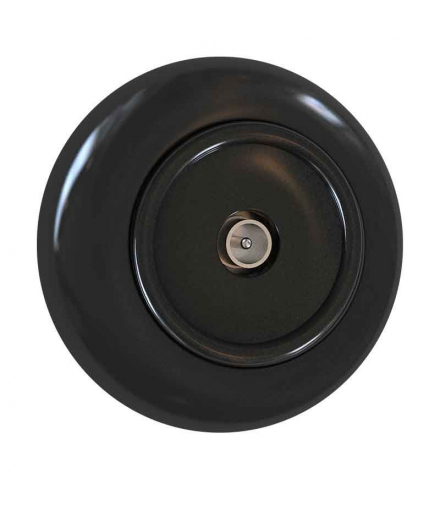 Gniazdo antenowe z ramką, czarne, EX1, Electromalt EX1B0005