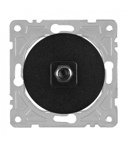 Gniazdo antenowe SAT, czarne, OVAL OVA1015B