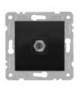 Gniazdo antenowe SAT, czarne, QUAD QAD1015B