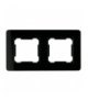 Ramka podwójna, szklana, czarna, QUAD QAD1002GB