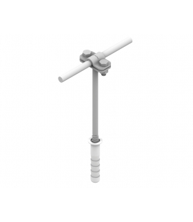 Uchwyt na drut wbijany L 120mm z-śruba z kołkiem fi12 /OG/ TYP AN-40C/OG/