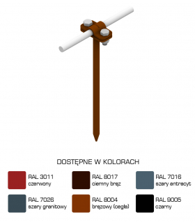 Uchwyt na drut wbijany L 210mm Z-śruba /LA/ TYP AN-35/LA/