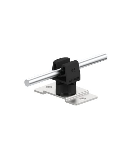 Uchwyt na drut przykręcany Z-zatrz.H 3,5cm /OH/ czarny TYP AN-11UN/OH/C