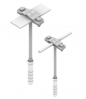Uchwyt na bednarkę wkręcany L 100mm B-30mm z-śruba z kołkiem fi12 /OG/ TYP AN-40B/OG/