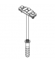 Uchwyt na bednarkę wkręcany L 210mm B-30mm Z-Śr. M12 /OG/ TYP AN-43A/OG/