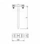 Uchwyt na bednarkę wbijany L 210mm B-30mm Z-śr. /OG/ TYP AN-35A/OG/