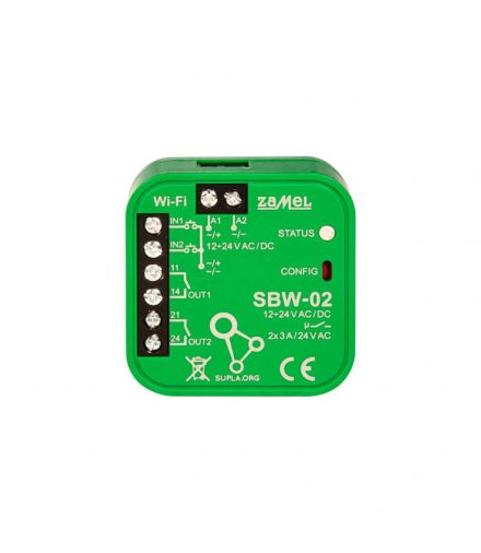 Sterownik bramowy wi-fi 2-kanałowy dwukierunkowy SUPLA SBW-02