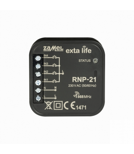 RADIOWY NADAJNIK DOPUSZKOWY 4-KANAŁOWY RNP-21 EXTA LIFE