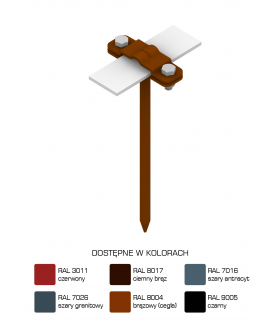 Uchwyt na bednarkę wbijany L 120mm B-30mm Z-śr. /LA/ TYP AN-32A/LA/