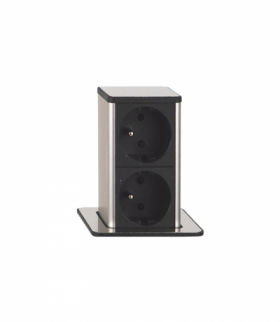 POP UP GNIAZDO CZARNY/INOX 2XUTE PRZEW. 2M DIGITEL DG-8040